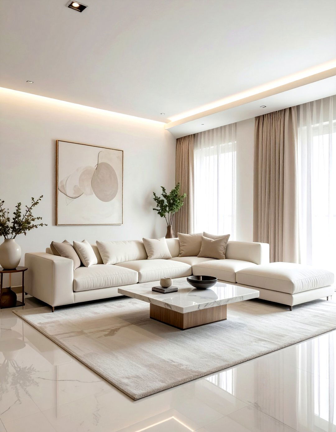 White smooth ceiling - 30 living room smooth ceiling ideas