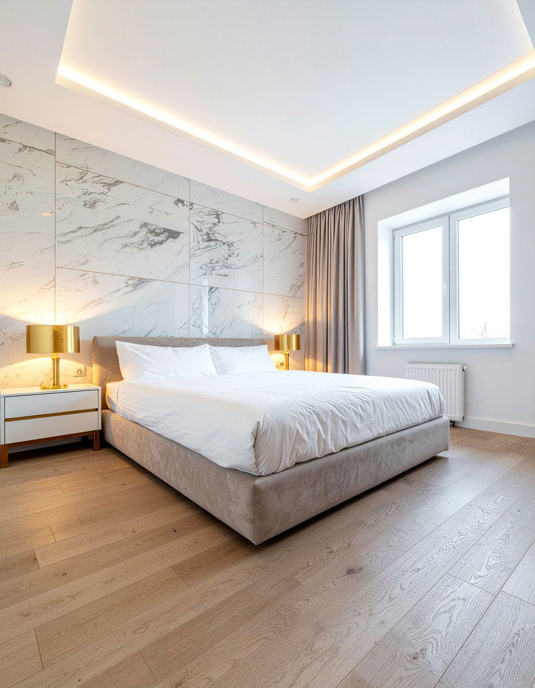 White stone wall - 30 bedroom stone wall ideas