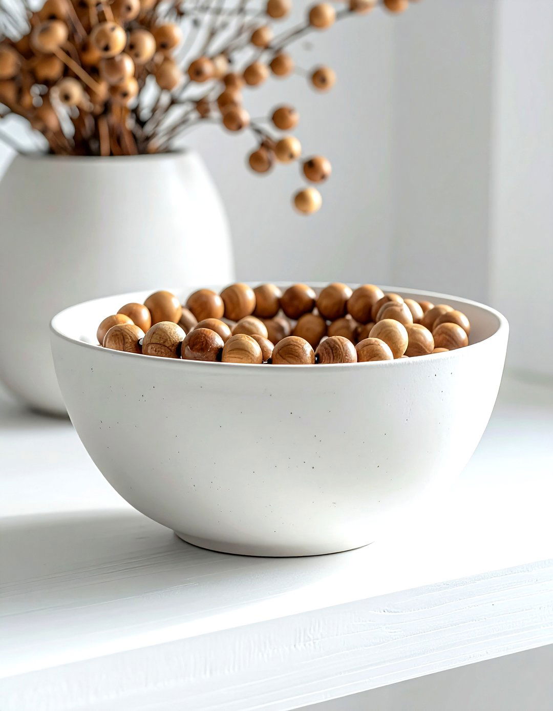 White stoneware bowl - 30 console bowl ideas