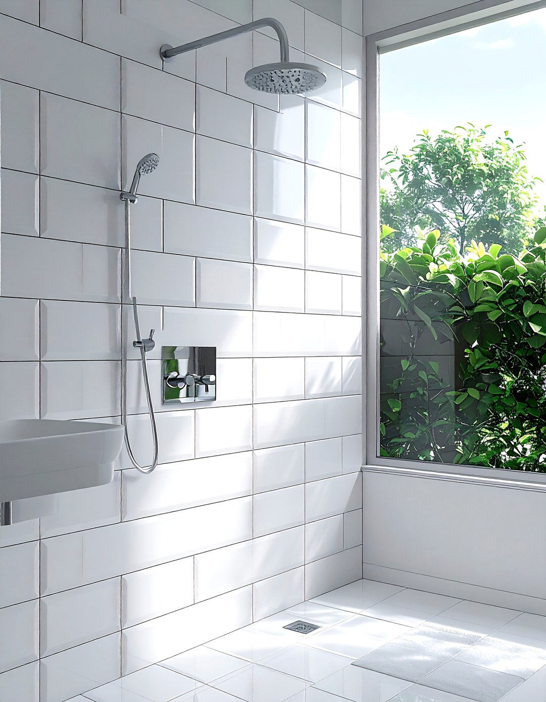 White subway tile - 30 tiny bathroom ideas