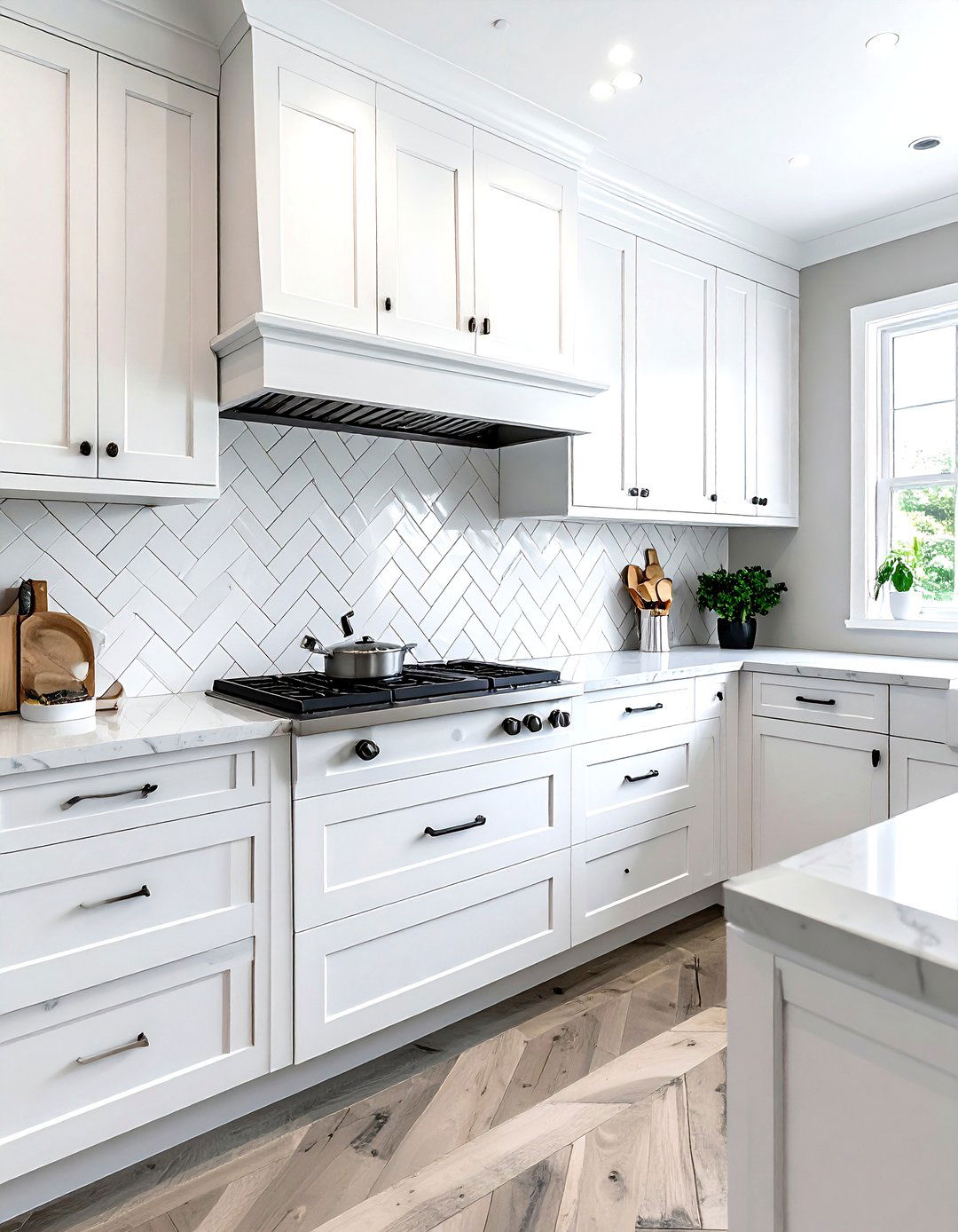 White subway tile backsplash - 30 white kitchen decor ideas