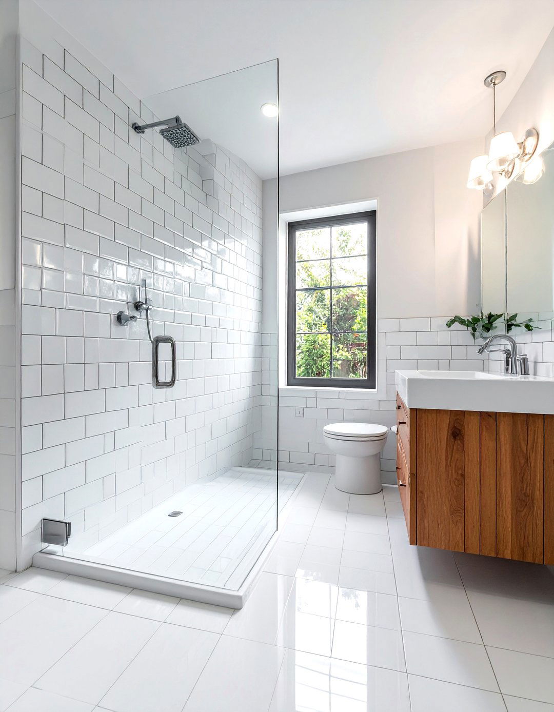 White subway tile bathroom - 30 ceramic bathroom ideas