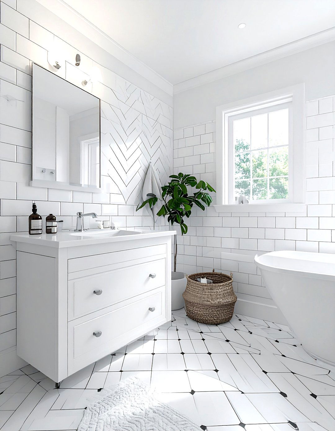 White subway tile bathroom - 30 white bathroom decor ideas