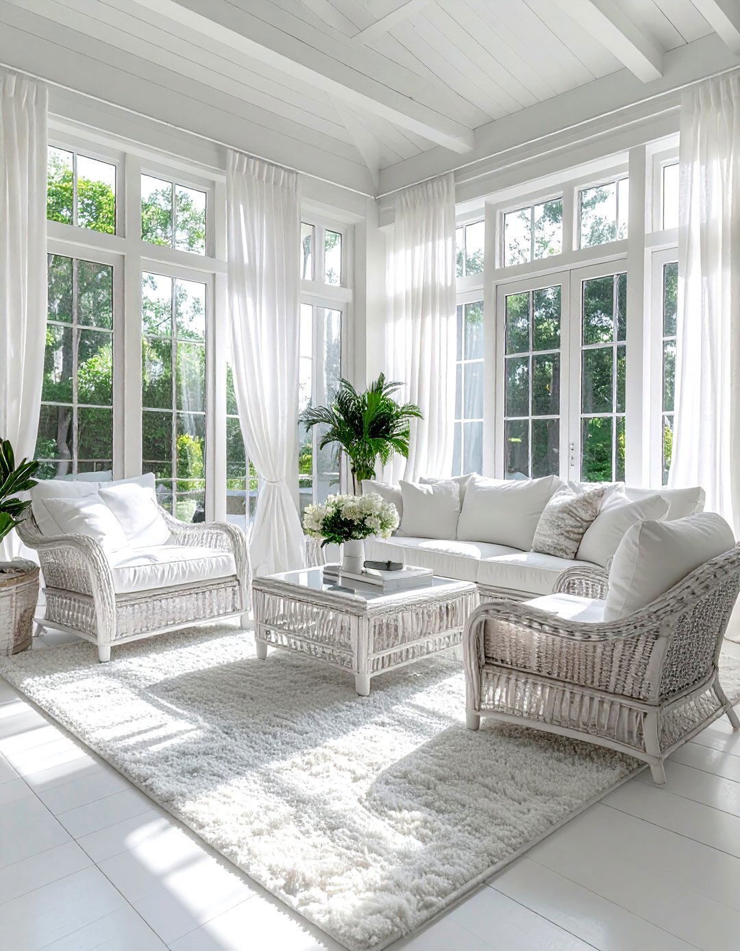 White sunroom - 30 all white decor ideas