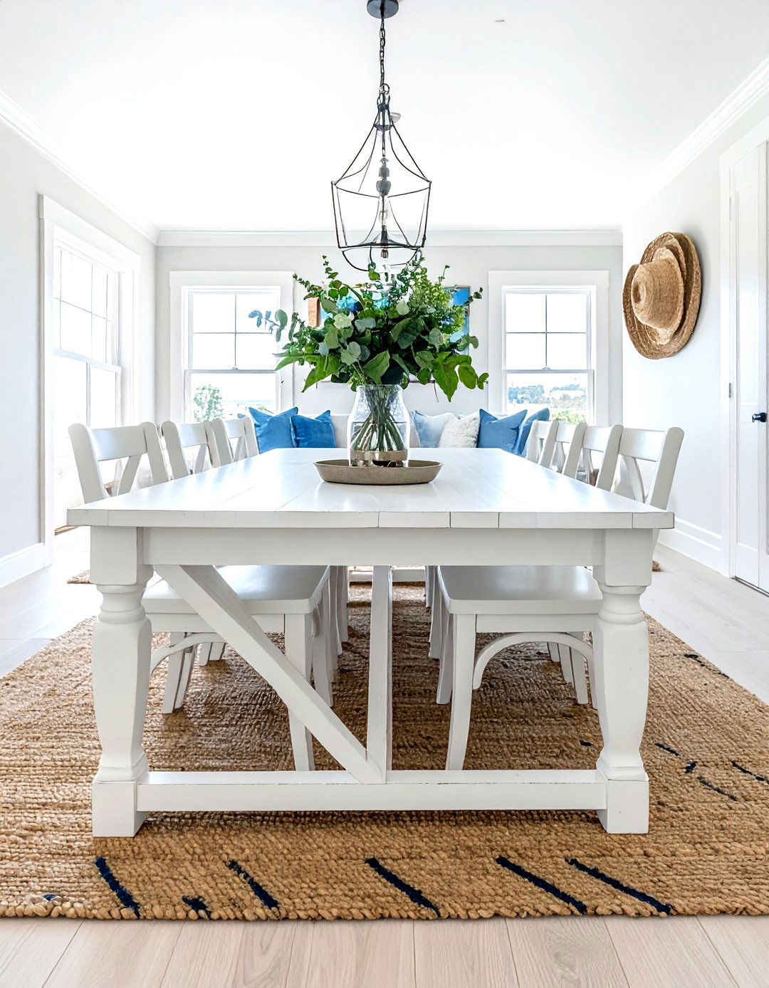 White trestle dining table - 30 trestle dining table ideas