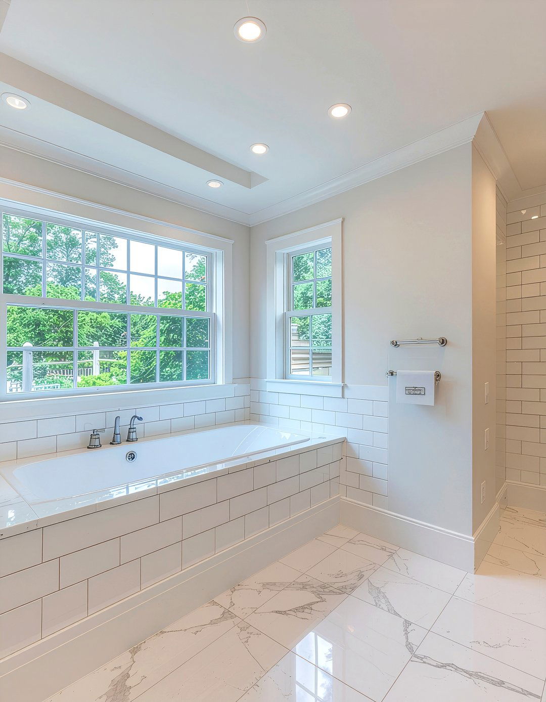 White trim recessed lighting - 30 bathroom recessed lighting ideas