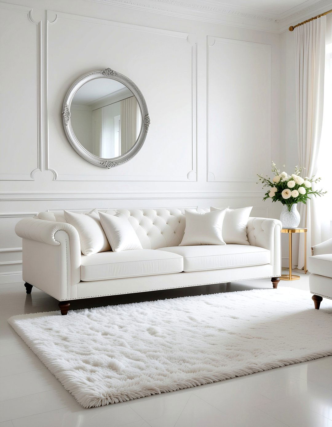 White velvet lounge - 30 velvet living room ideas