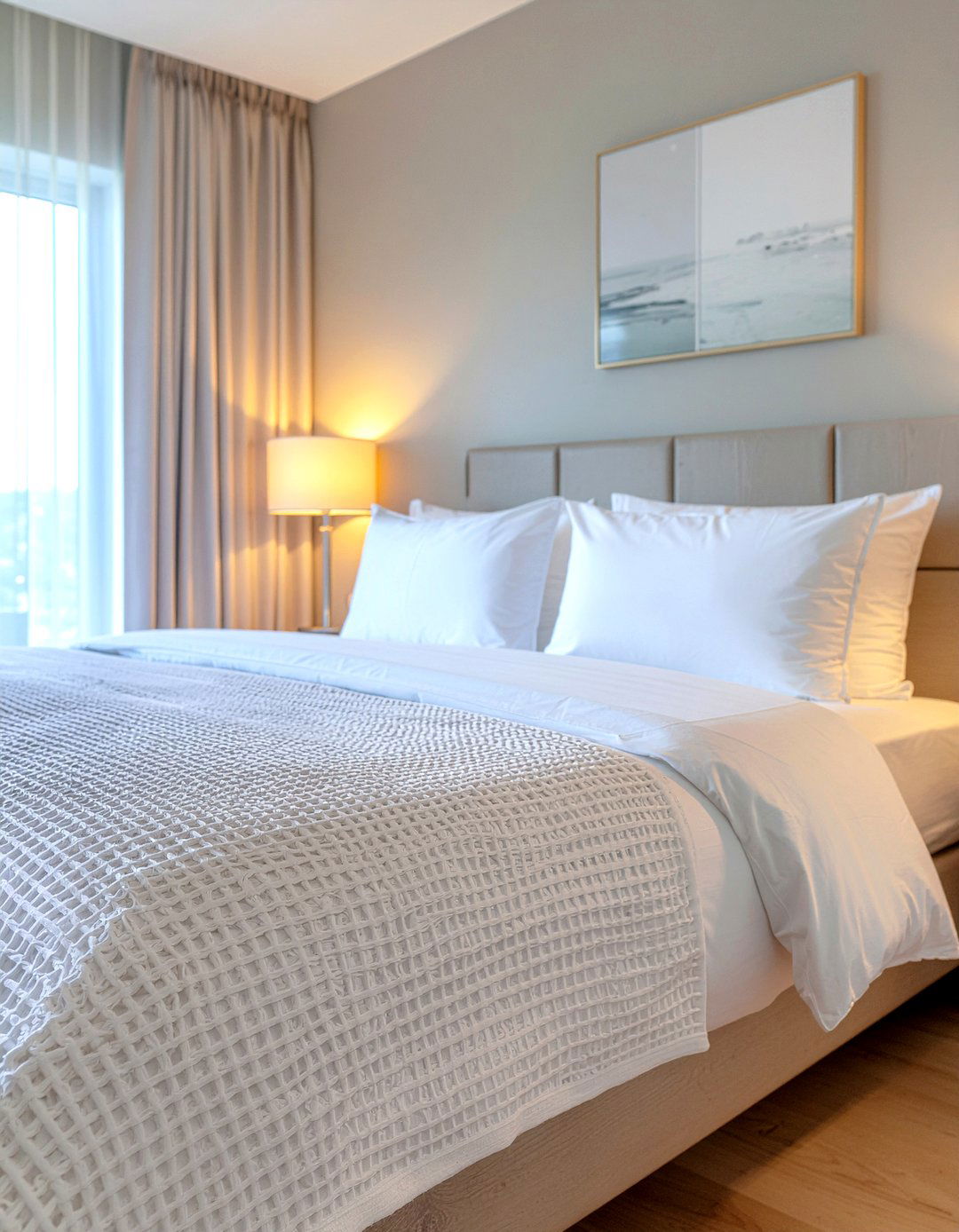 White waffle weave blanket - 30 bedroom cotton blankets