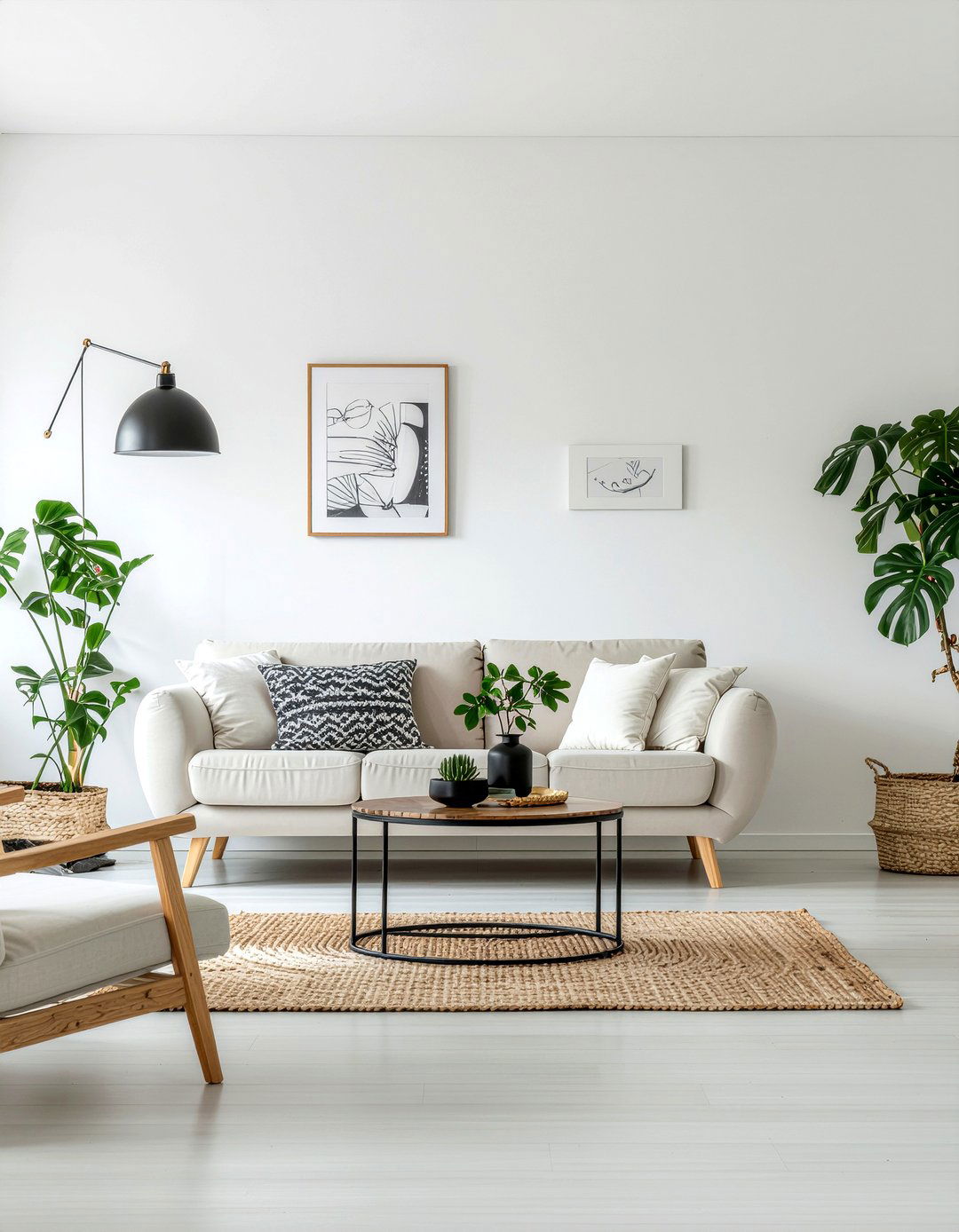 White wall living room - 30 Swedish living room ideas