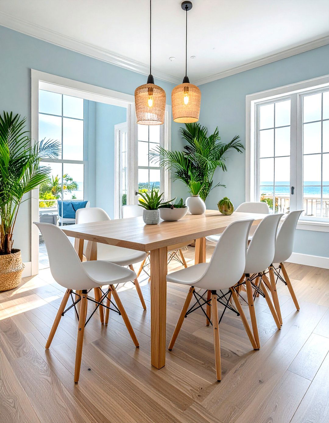 White wishbone chair decor - 30 wishbone dining chair ideas