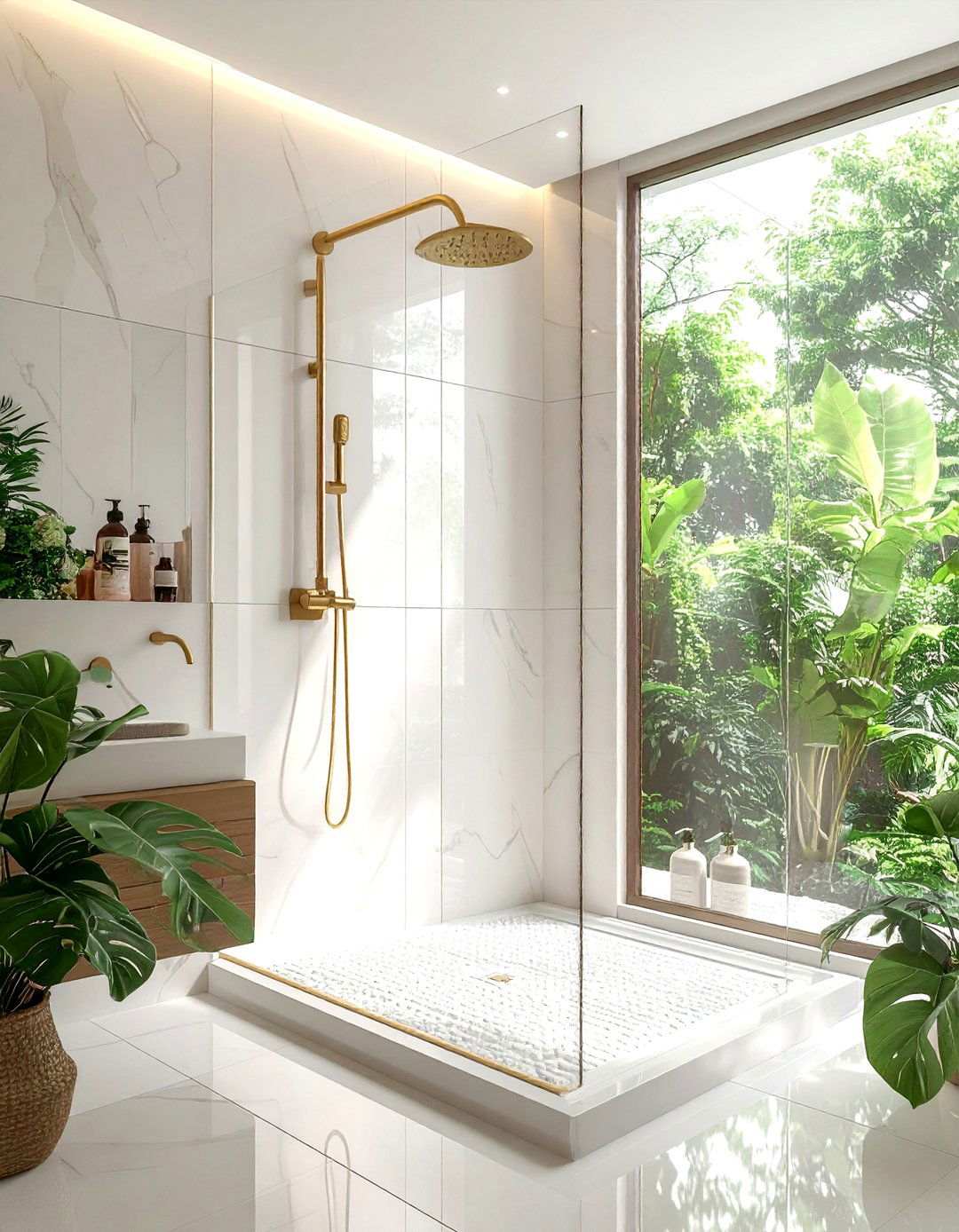 White zellige shower - 30 zellige tile bathroom ideas