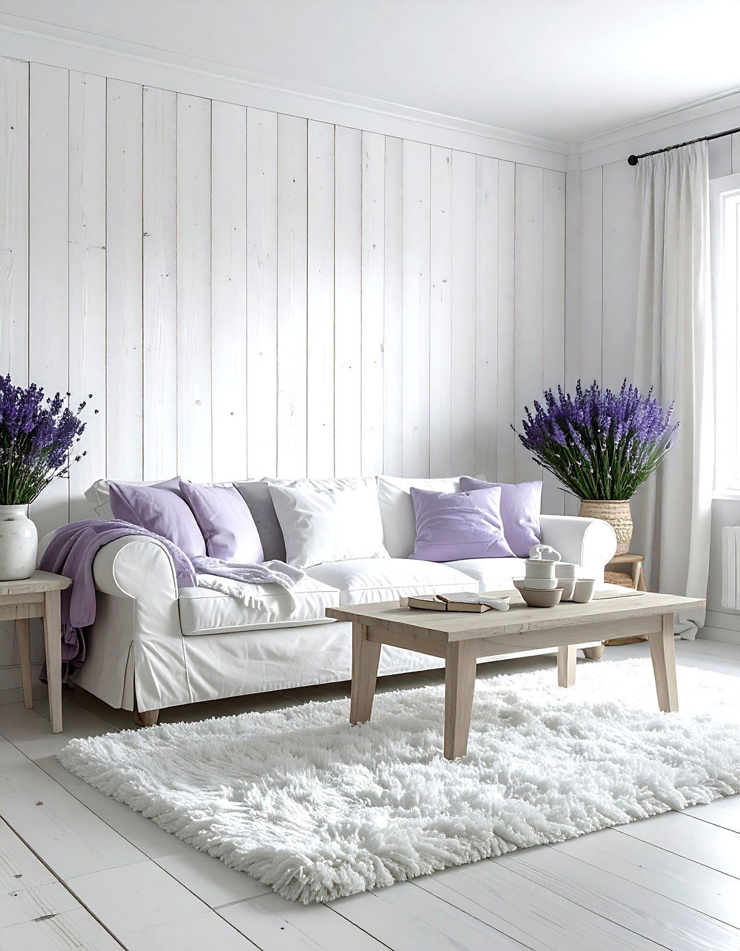 Whitewash Wood Plank Wall - 30 living room plank wall ideas