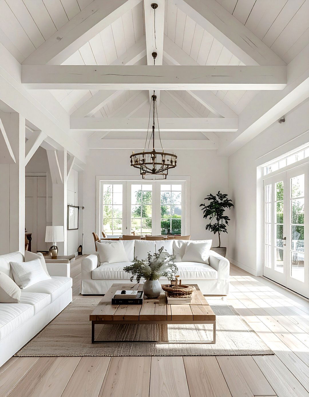 Whitewashed Ceiling Beams - 30 whitewashed wood decor ideas
