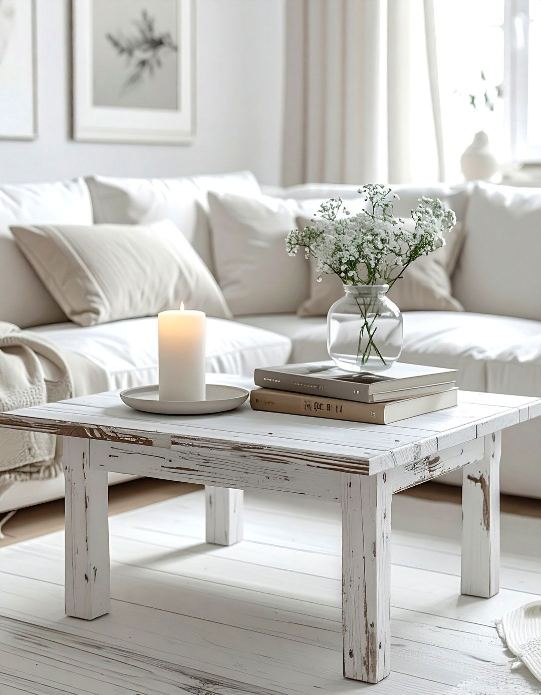 Whitewashed Coffee Table - 30 whitewashed wood decor ideas