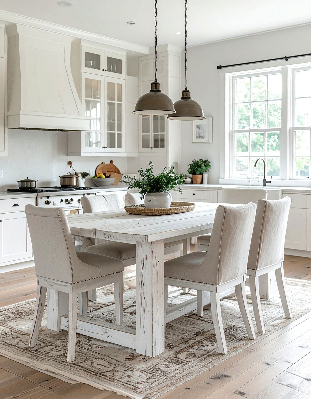 Whitewashed Dining Table - 30 whitewashed wood decor ideas