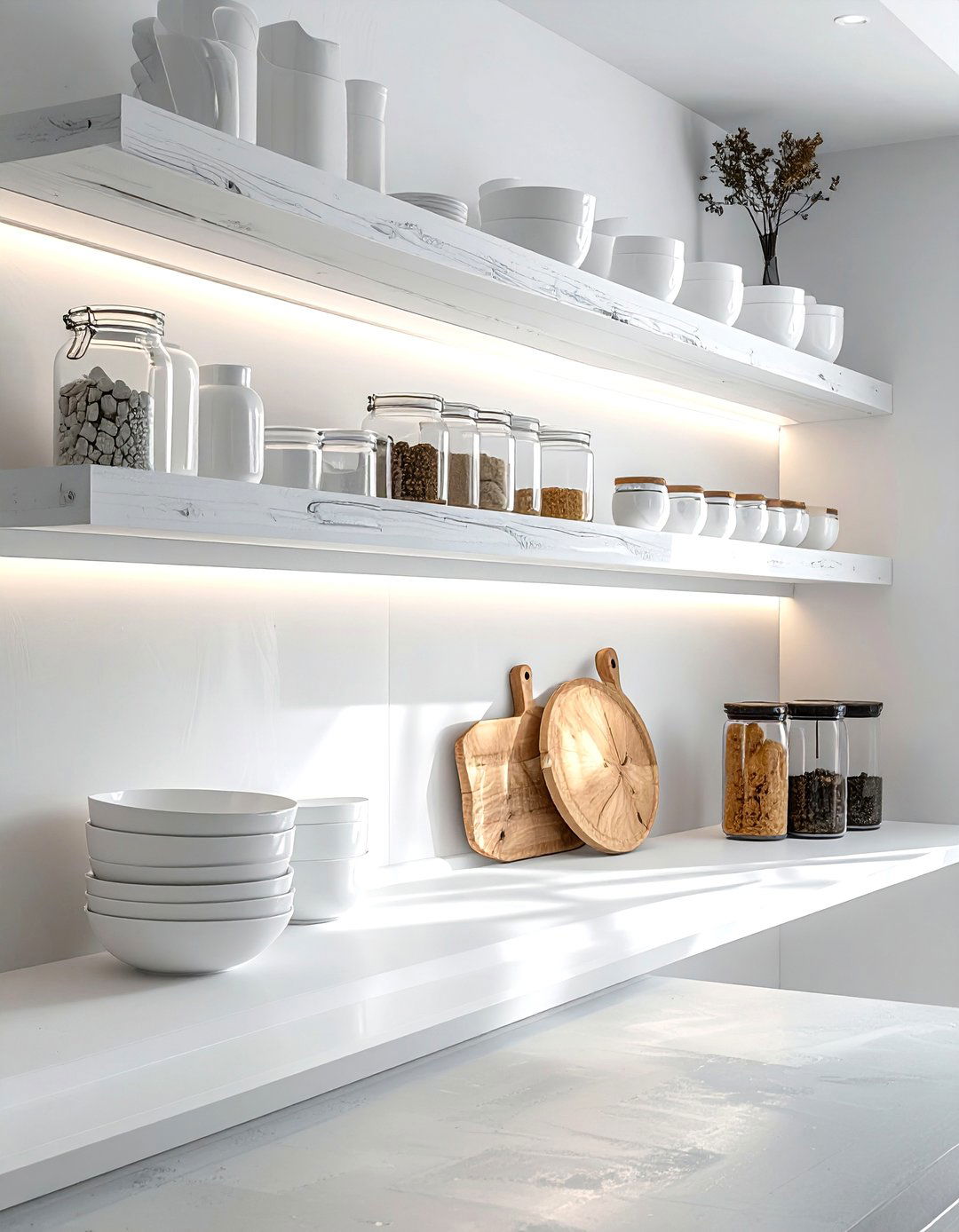 Whitewashed Floating Shelf - 30 whitewashed wood decor ideas