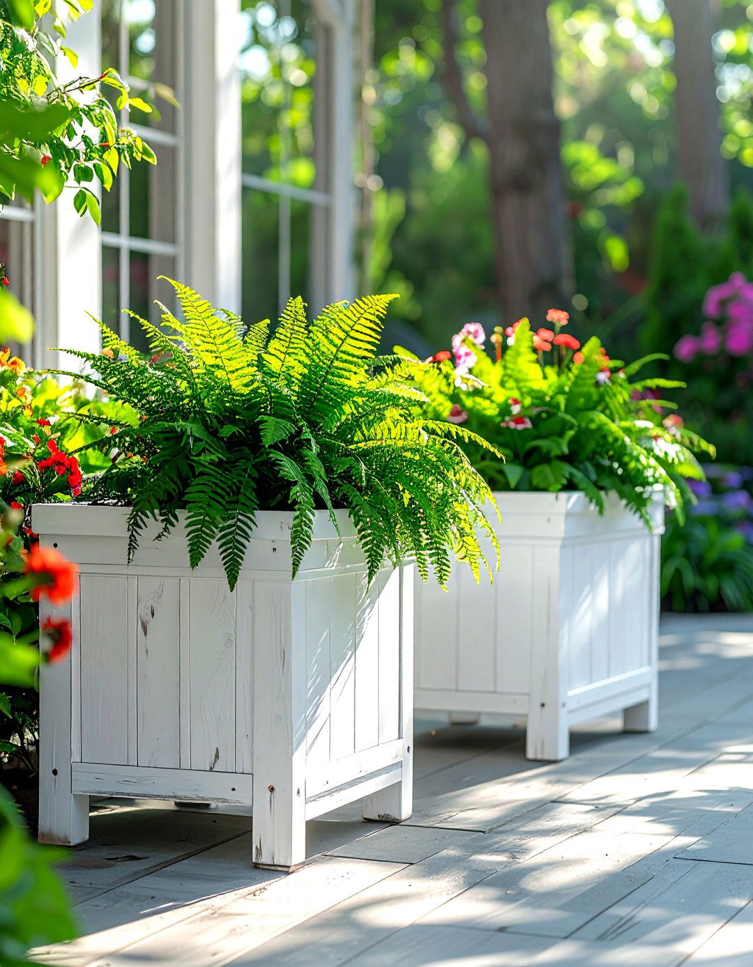 Whitewashed Garden Planter - 30 whitewashed wood decor ideas