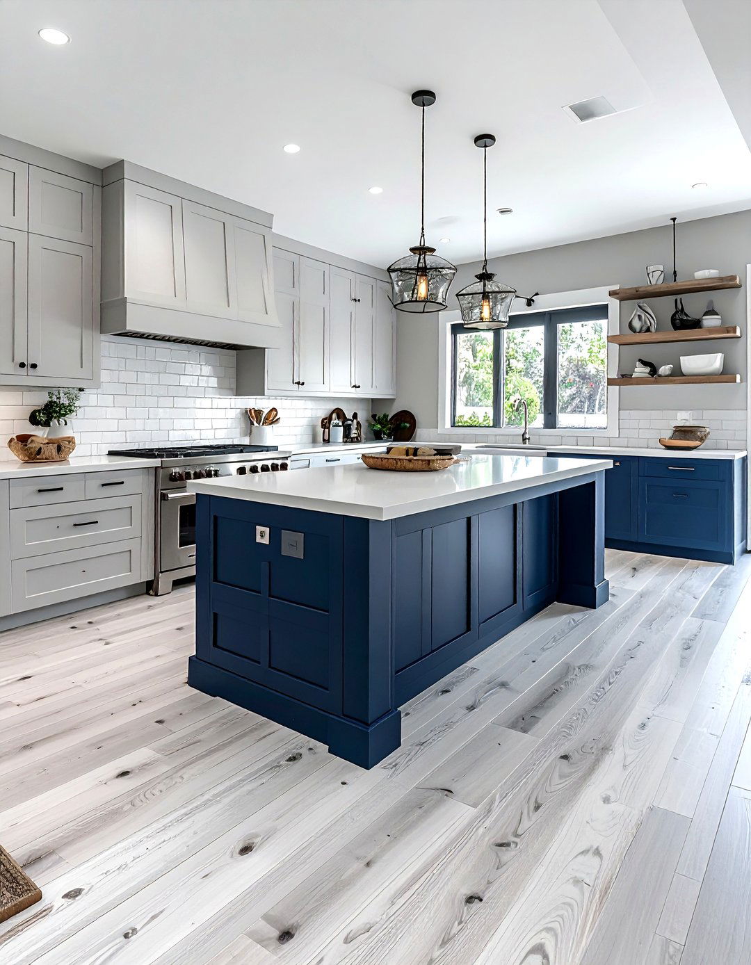 Whitewashed Wood Vinyl - 30 vinyl floor kitchen ideas