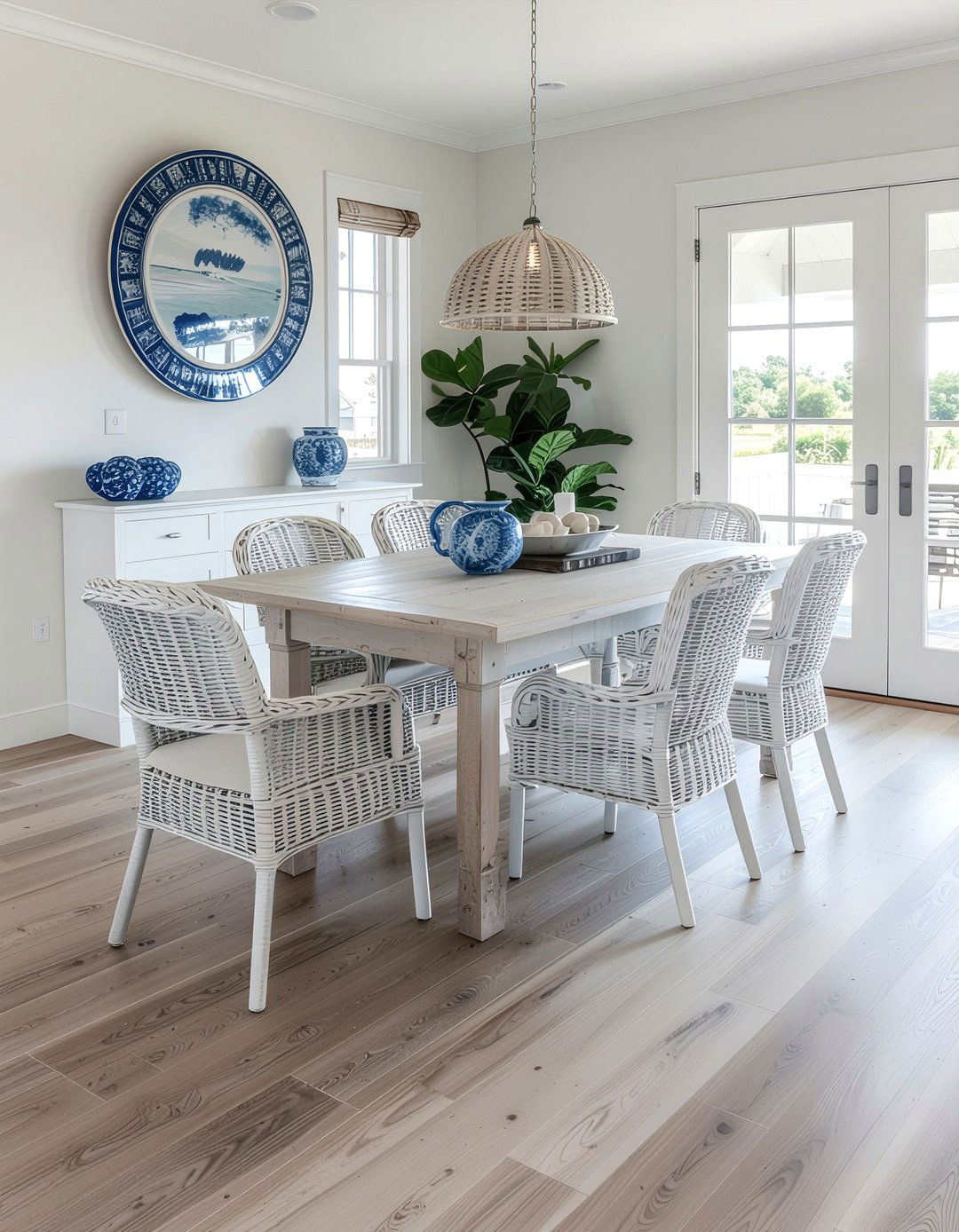 Whitewashed Wood Vinyl - 30 dining room vinyl floor ideas