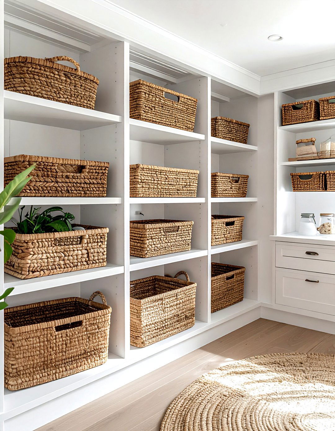Wicker Basket Pantry - 30 pantry cabinet kitchen ideas