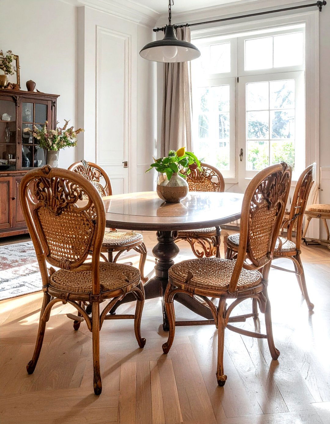 Wicker Bench Dining Room - 30 wicker dining room ideas