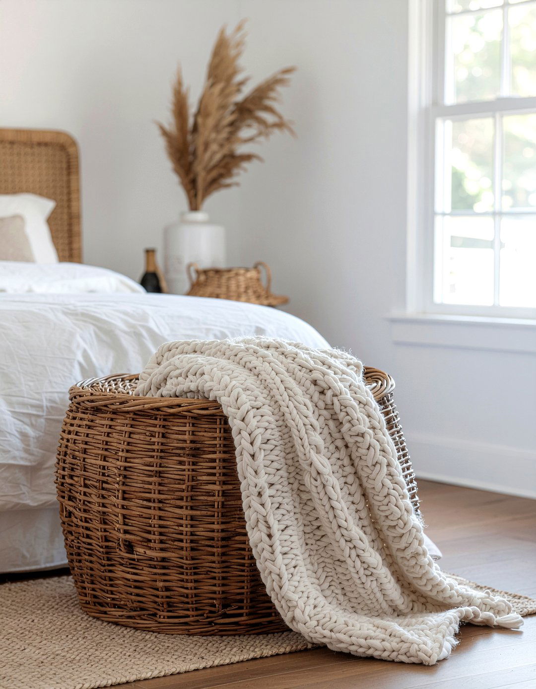 Wicker Blanket Basket Bedroom - 30 bedroom storage baskets
