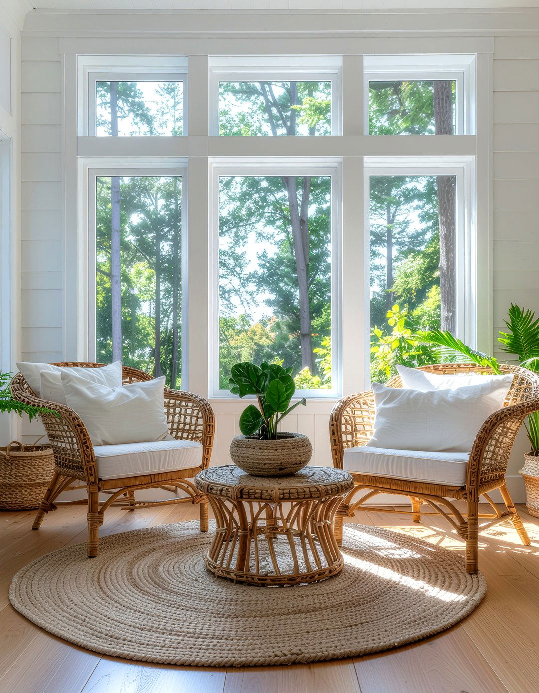 Wicker Chair Living Room - 30 nature themed living room ideas