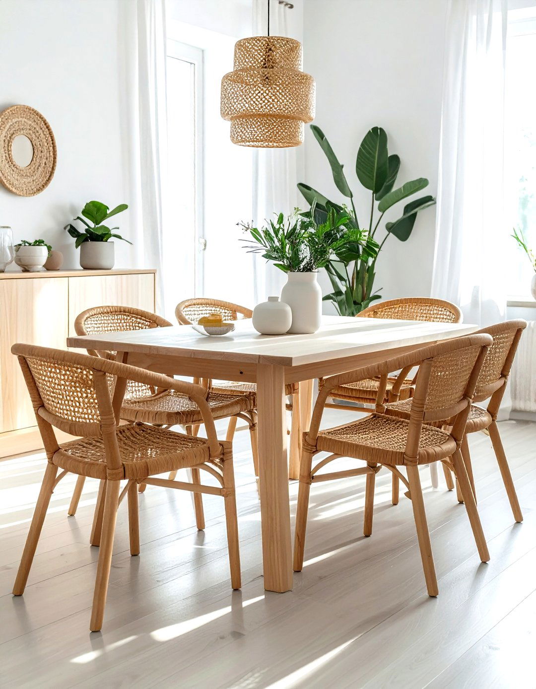 Wicker Chair With Cushions - 30 wicker dining room ideas