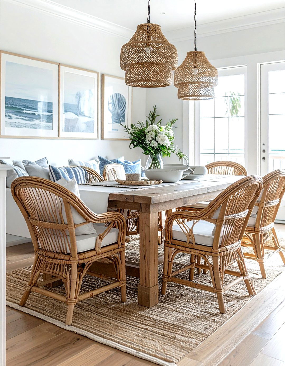 Wicker Furniture Dining Room - 30 Nantucket dining room ideas
