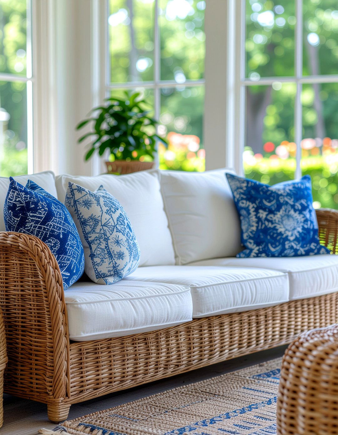 Wicker Furniture Set - 30 nantucket living room ideas
