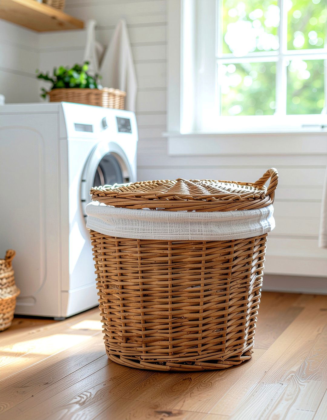 Wicker Laundry Basket - 30 effortless decor ideas