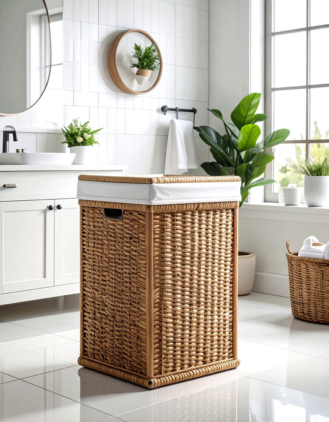 Wicker Laundry Hamper - 30 decorative basket ideas