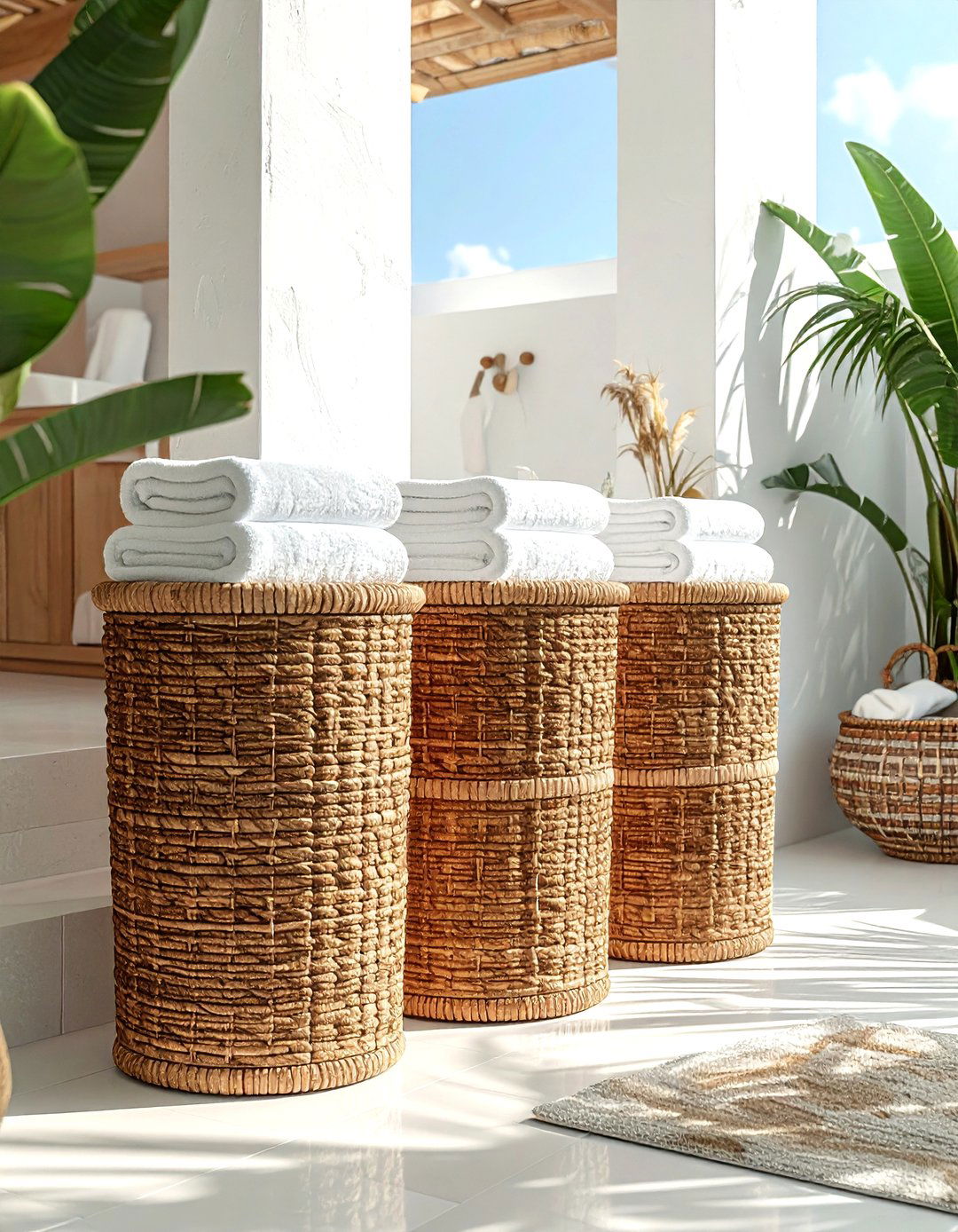 Wicker Laundry Hampers - 30 storage box ideas