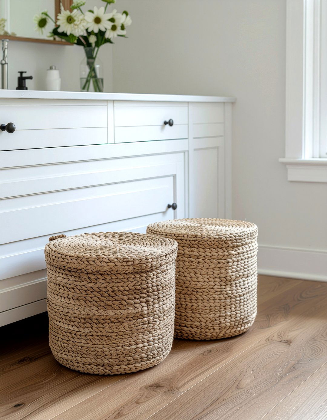 Wicker Storage Baskets - 30 bathroom furniture ideas