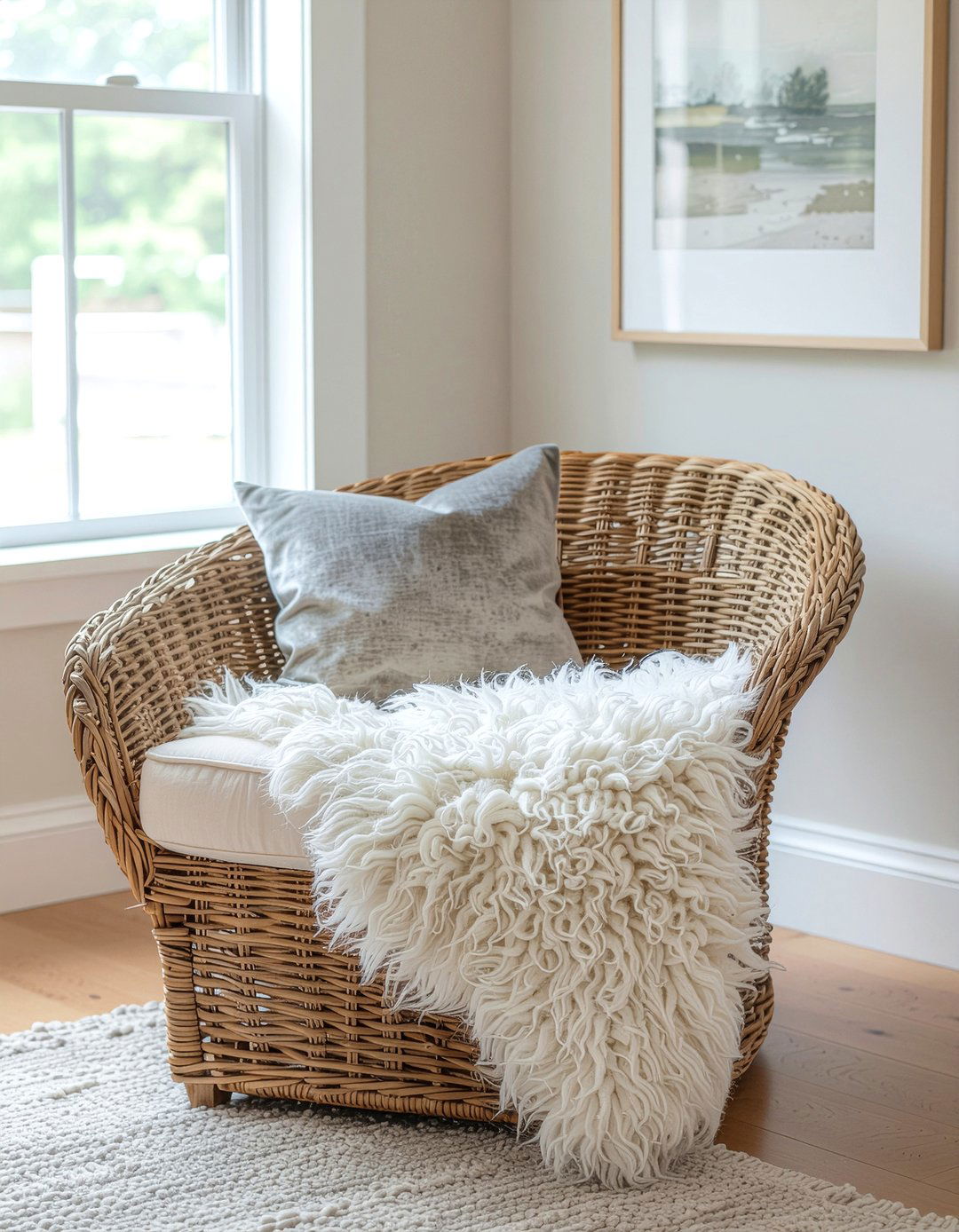 Wicker armchair - 30 wicker bedroom ideas