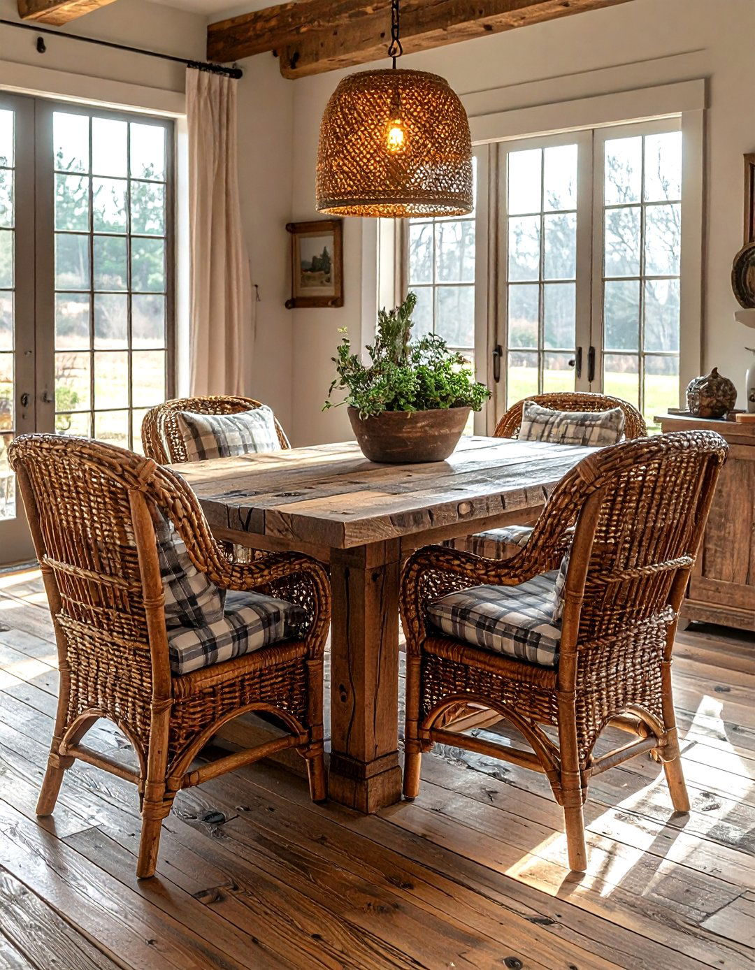 Wicker armchairs for dining room - 30 wicker dining chair ideas