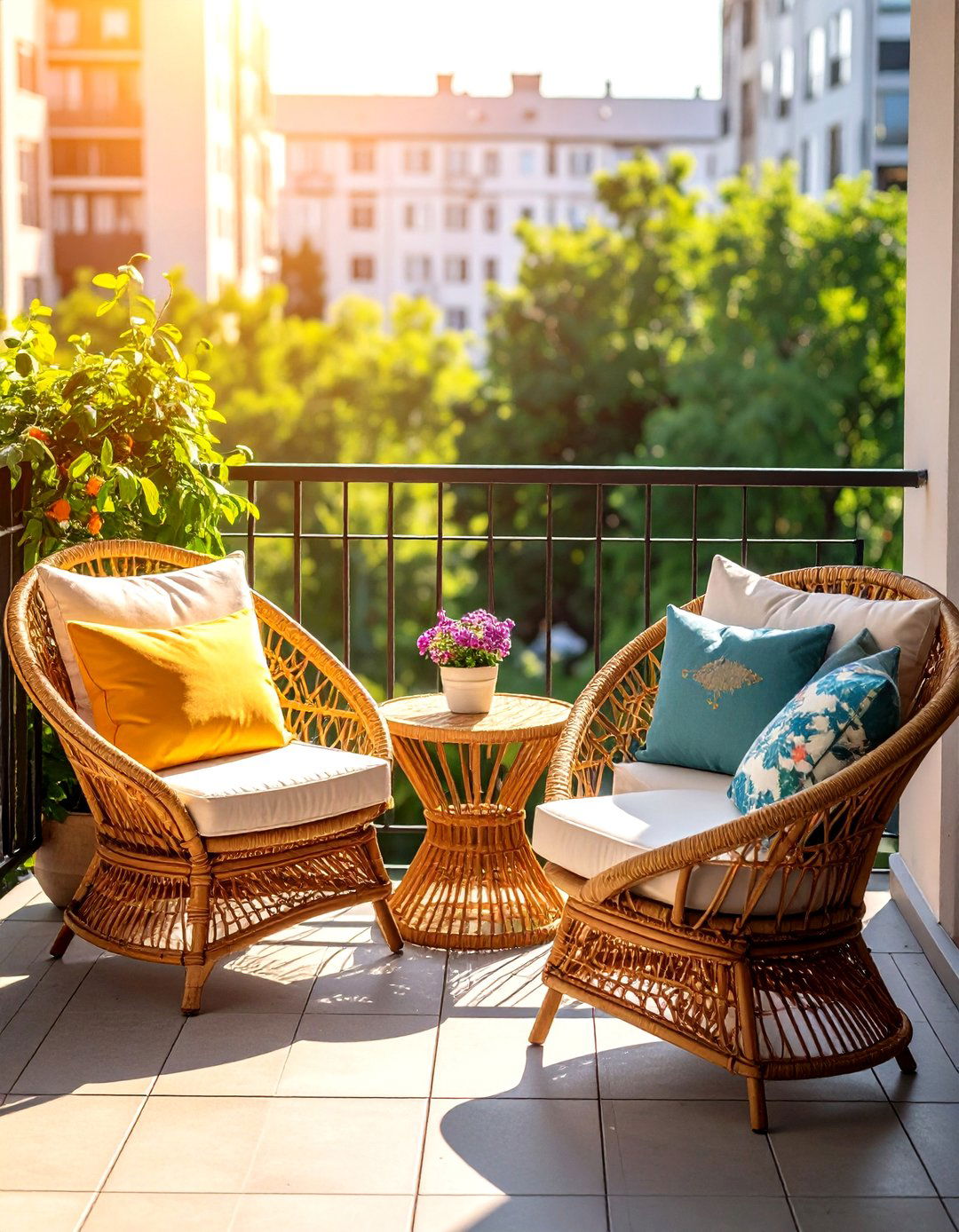 Wicker balcony set - 30 wicker decor ideas