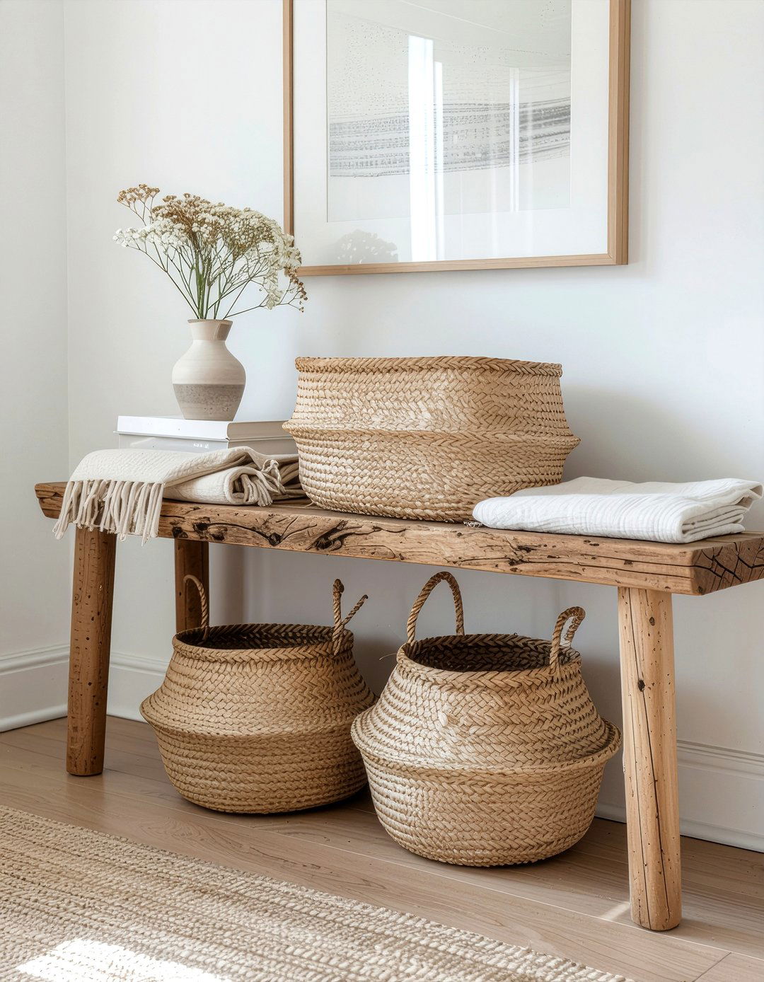 Wicker baskets for shoes - 30 entryway shoe storage ideas