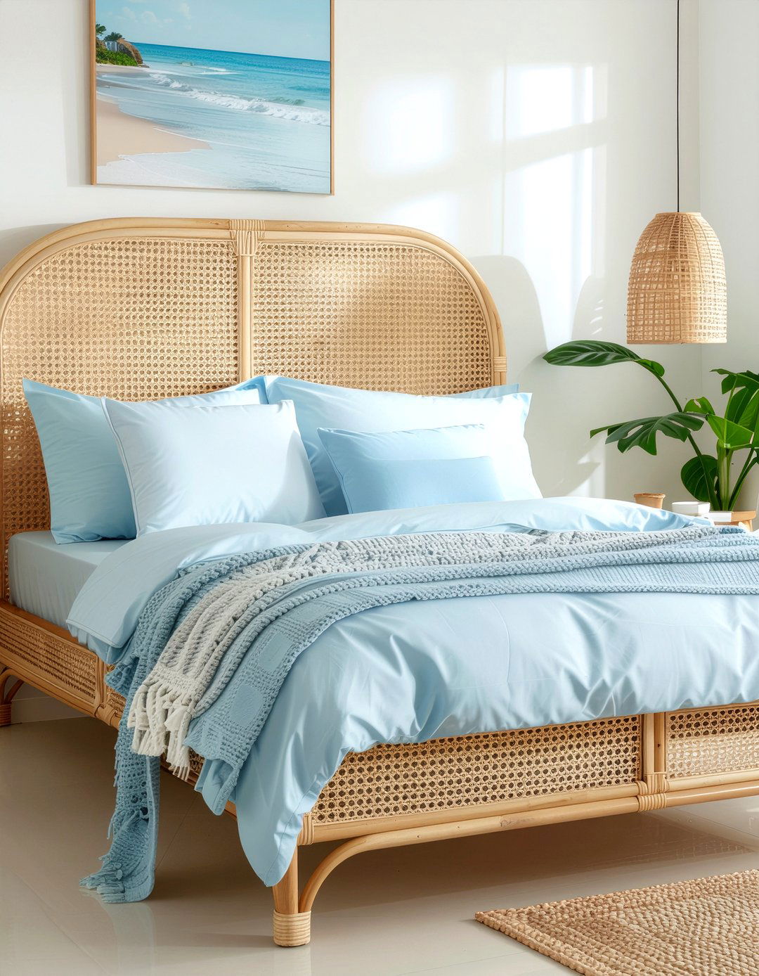 Wicker bed frame - 30 wicker bedroom ideas