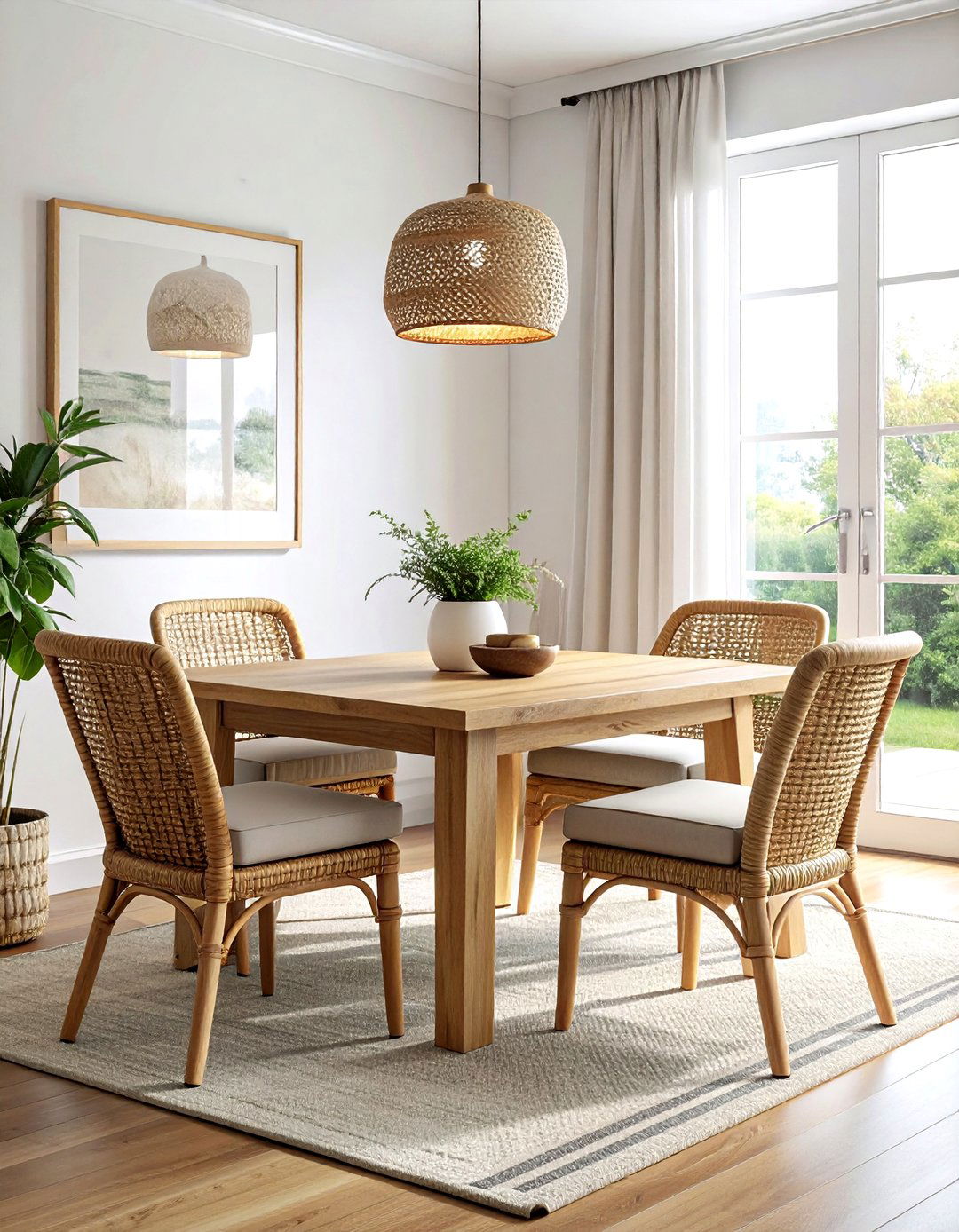 Wicker dining chairs - 30 wicker decor ideas