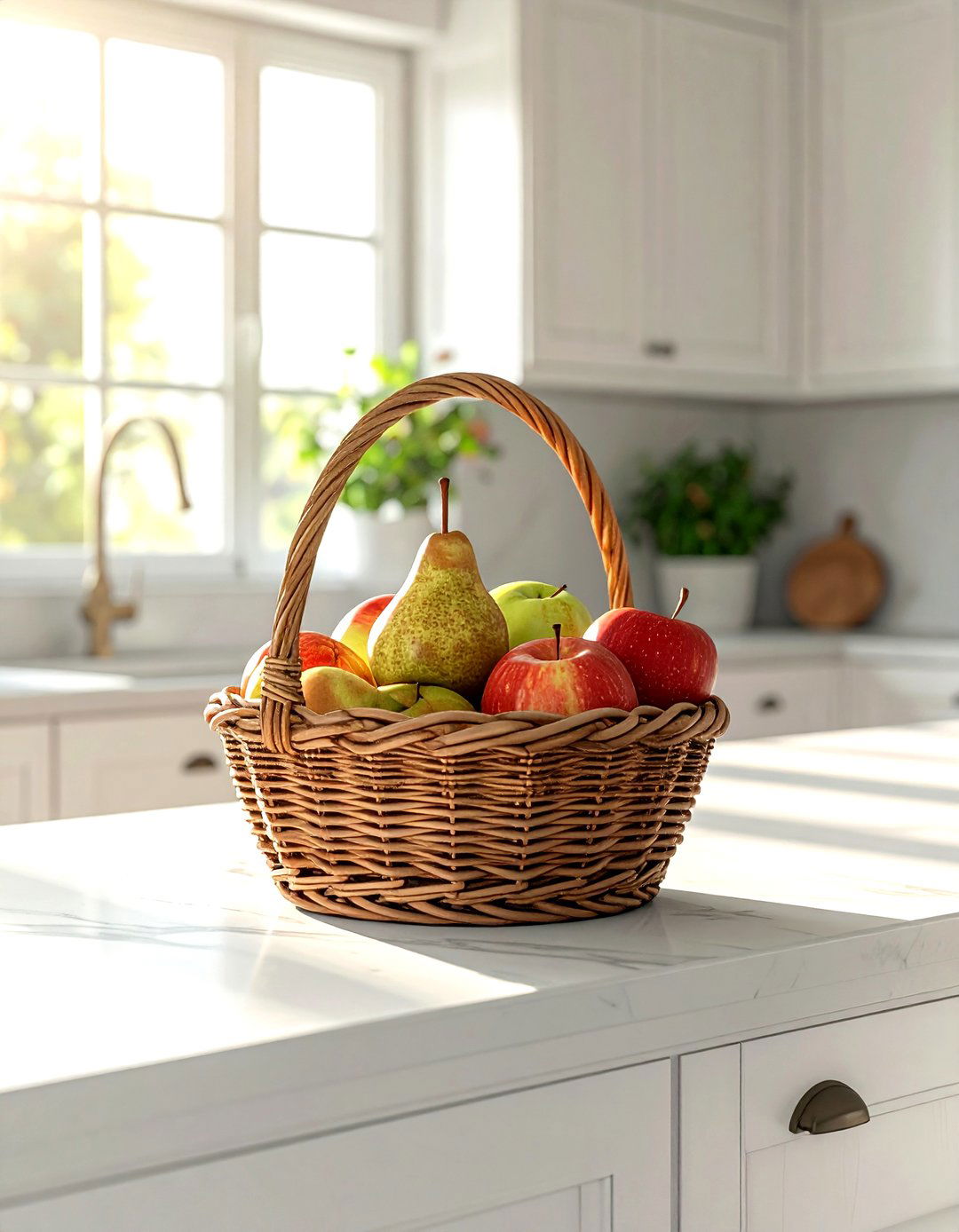 Wicker fruit basket - 30 kitchen fruit bowl ideas