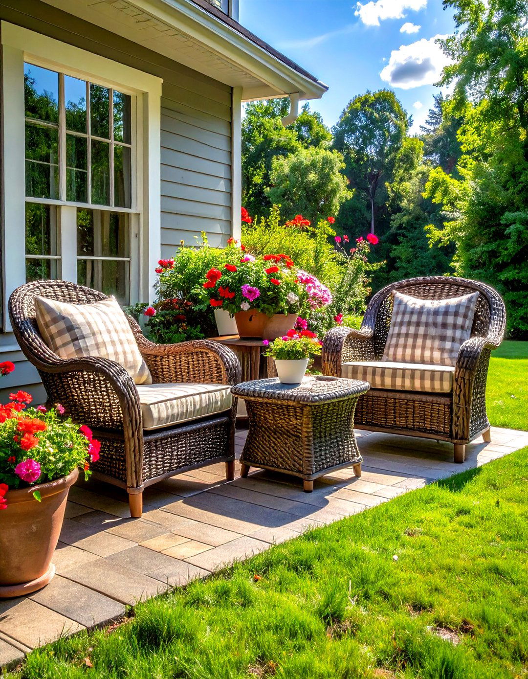 Wicker furniture porch - 30 cottage home decor ideas