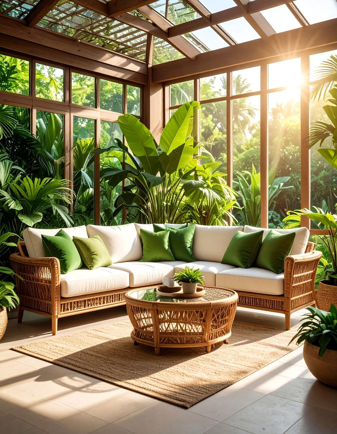 Wicker furniture sunroom - 30 garden-inspired decor ideas