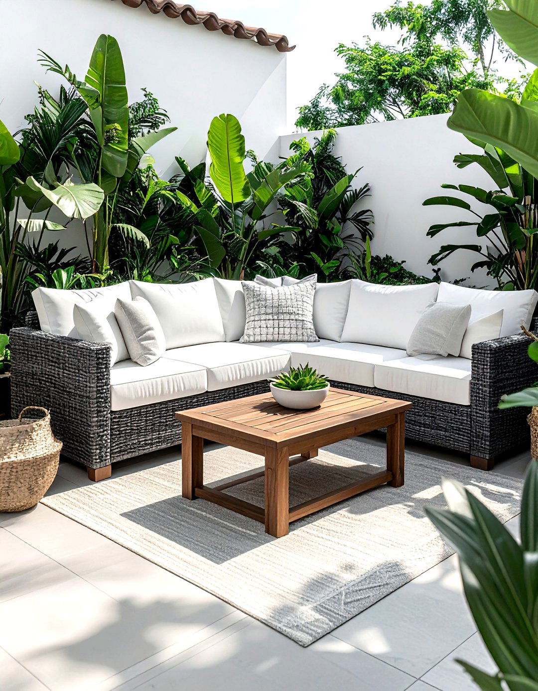 Wicker patio furniture - 30 creative decor ideas