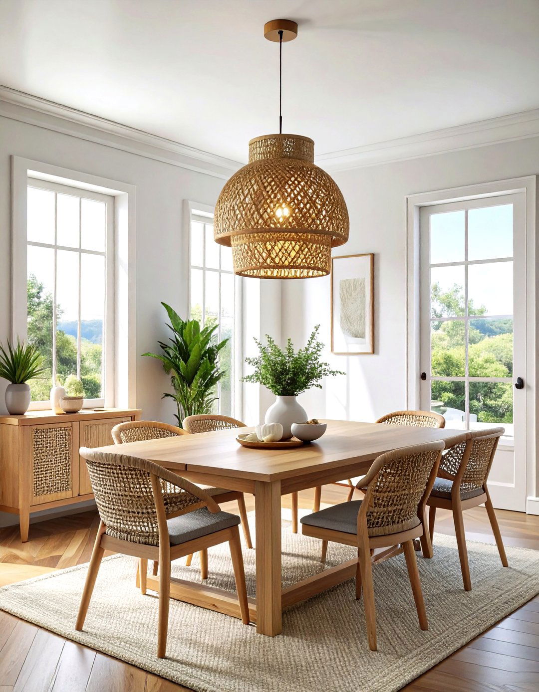 Wicker pendant light - 30 wicker decor ideas