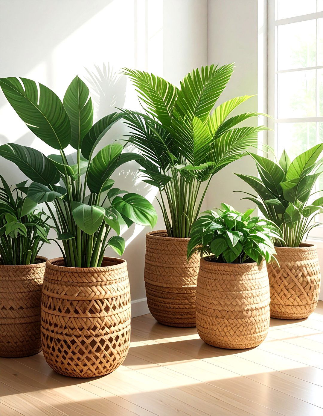 Wicker planter covers - 30 wicker decor ideas