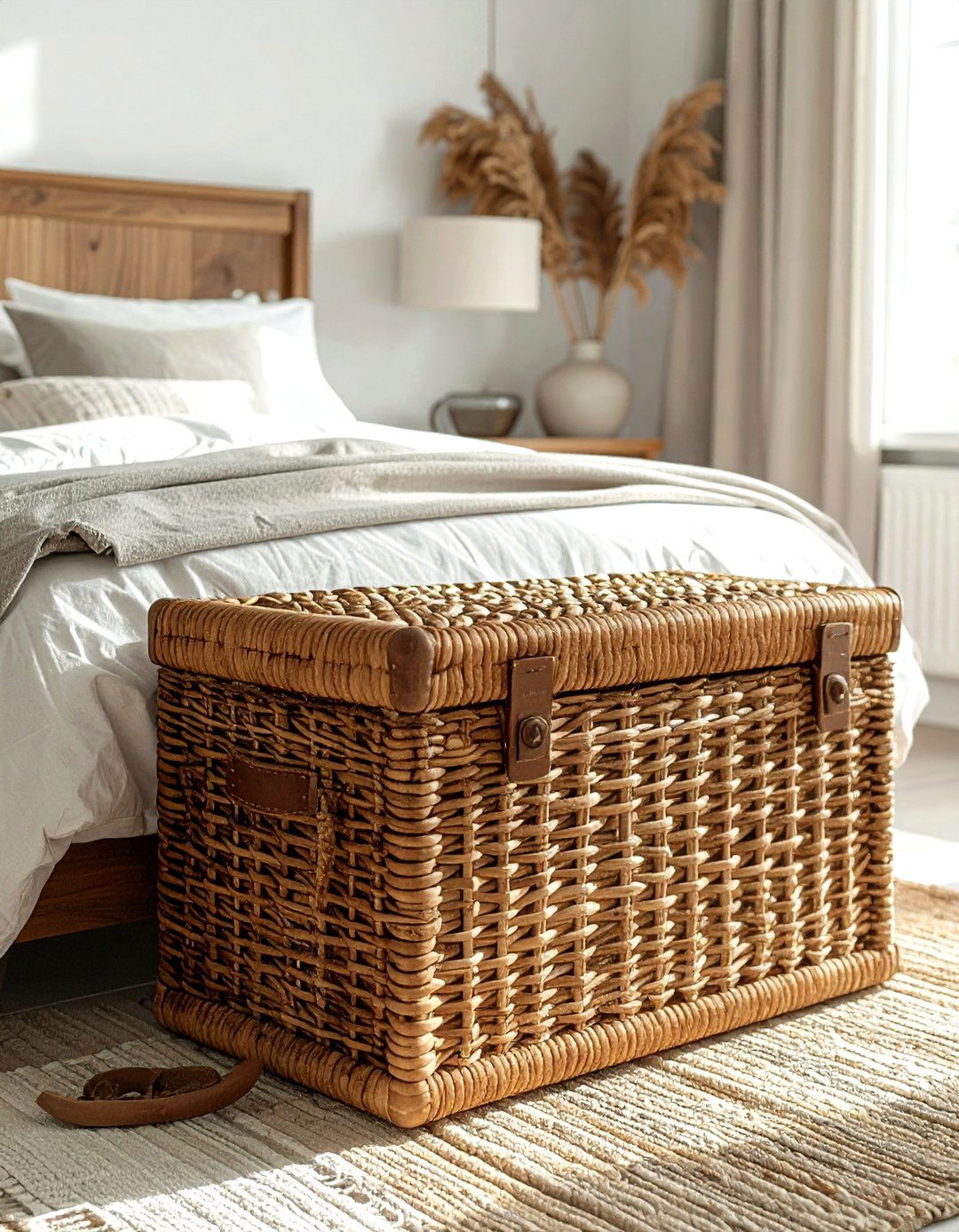 Wicker storage trunks - 30 wicker decor ideas