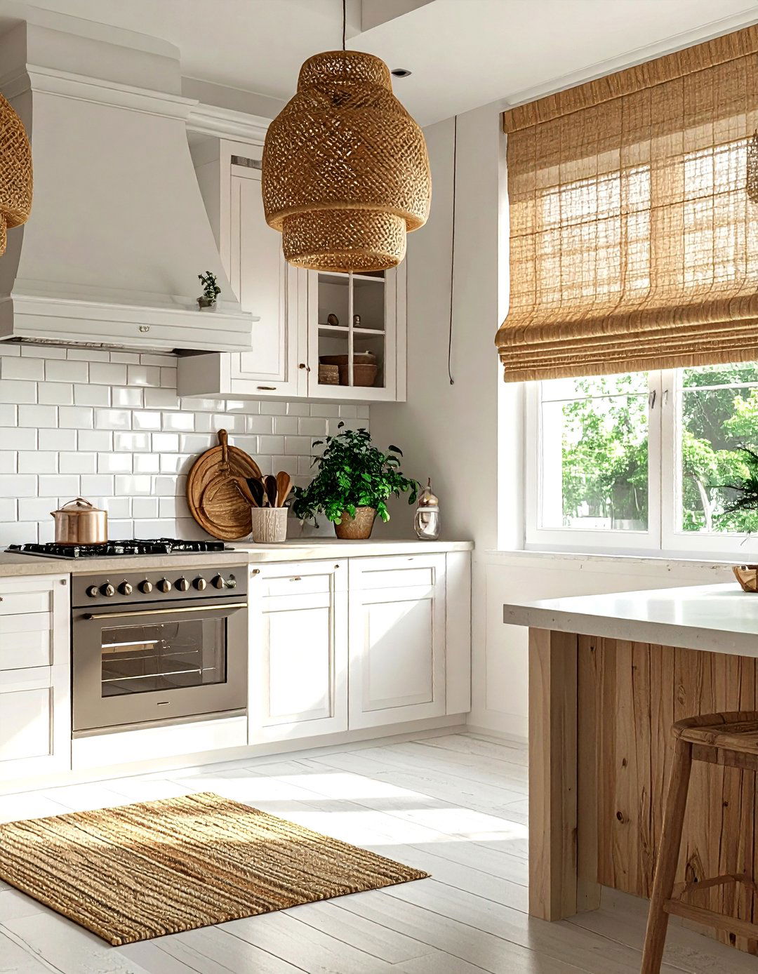 Wicker window treatments - 30 wicker decor ideas