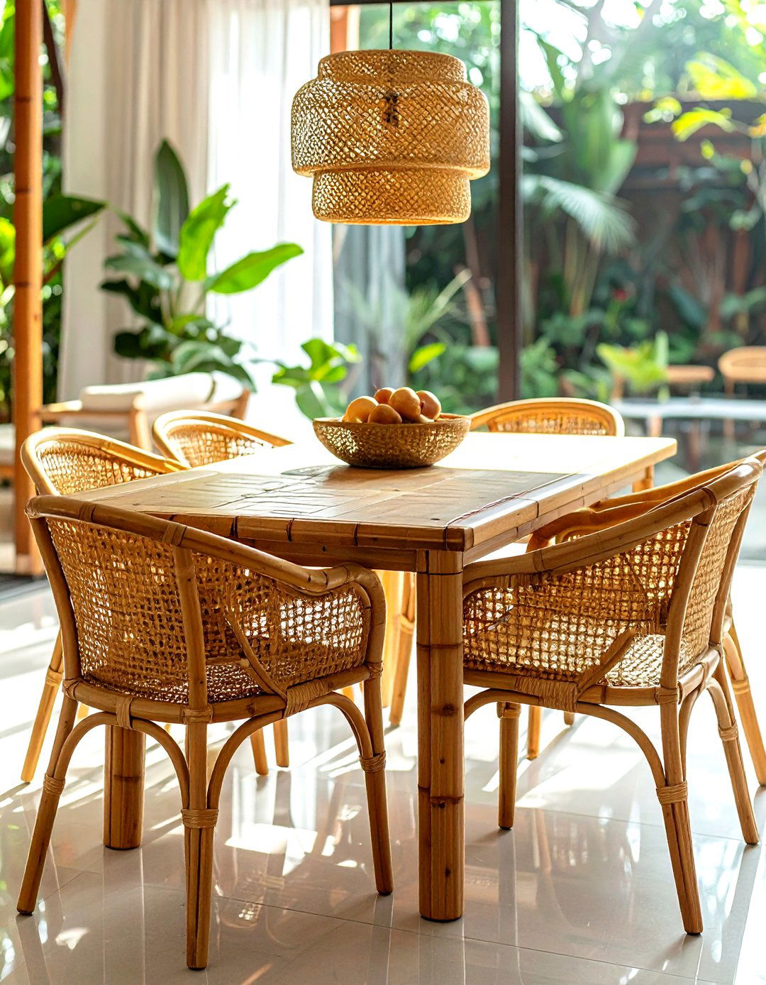 Wicker wingback dining chairs - 30 wicker dining chair ideas