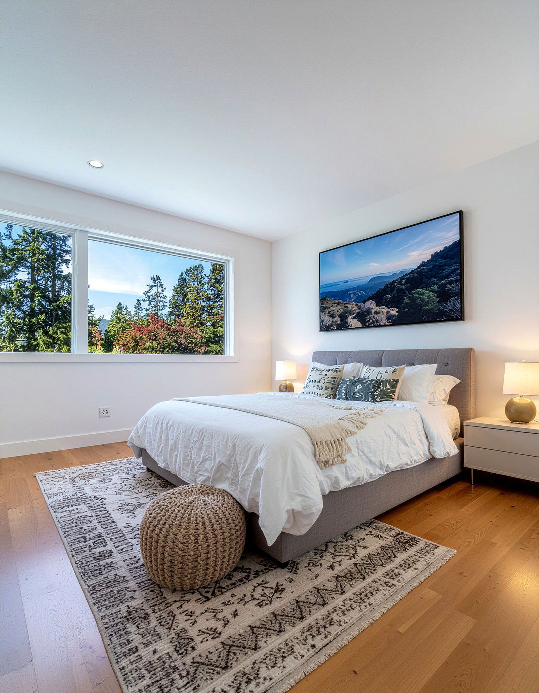 Wide Landscape Picture - 30 narrow bedroom ideas